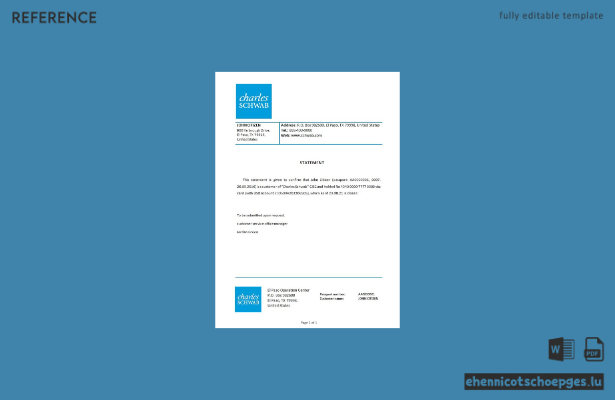 USA Charles Schwab Verschlussreferenzmuster Vorschau